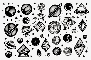 Space outside the window tattoo idea