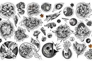 Cosmos tattoo idea