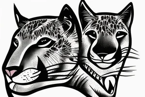 Tasmanian Tiger panther scratch tattoo idea