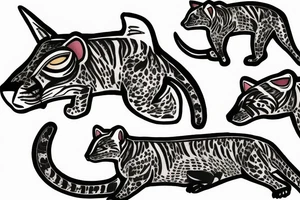 Tasmanian Tiger panther scratch tattoo idea