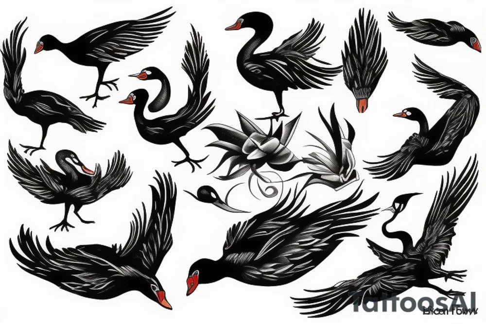Black swan tattoo idea