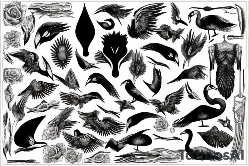 Black swan tattoo idea