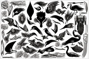 Black swan tattoo idea