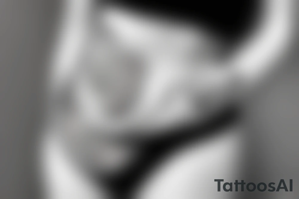 Slim snake around hip tattoo idea