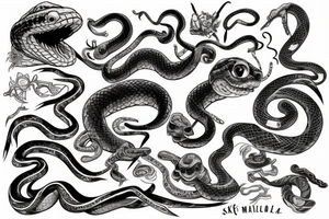 cool snake tattoo idea