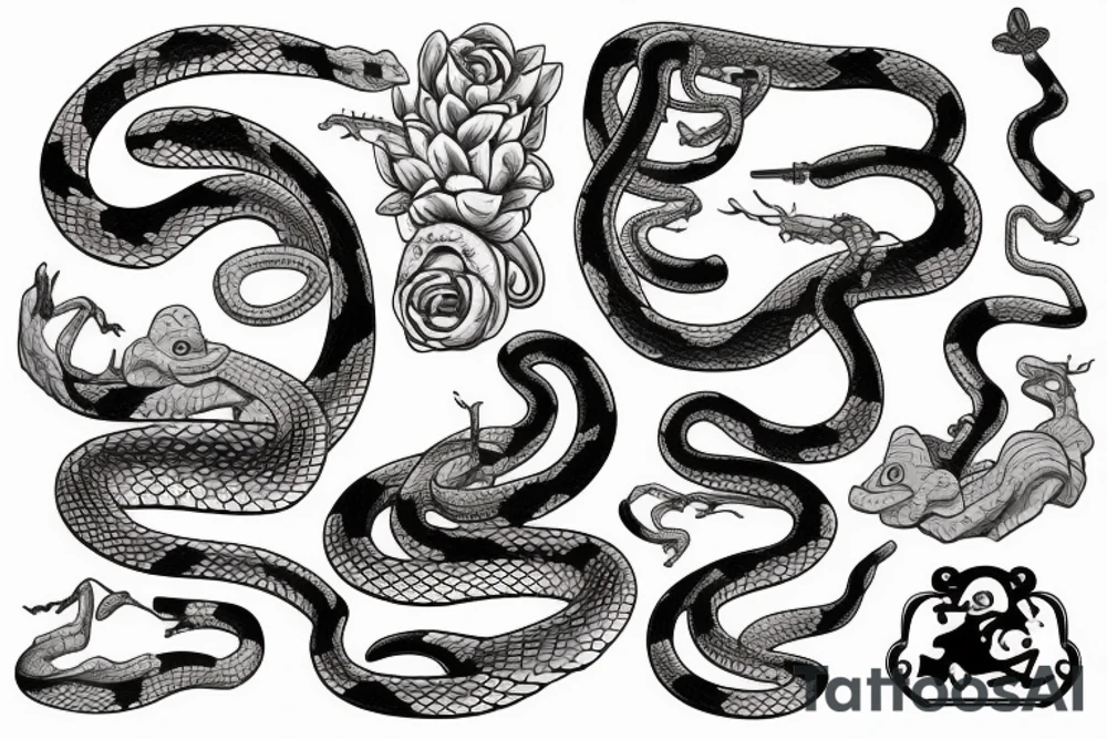 cool snake tattoo idea