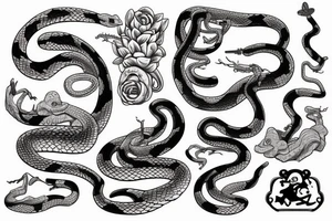 cool snake tattoo idea
