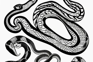 Alim snake zigzag tattoo idea