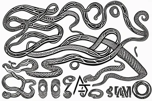 Alim snake zigzag tattoo idea