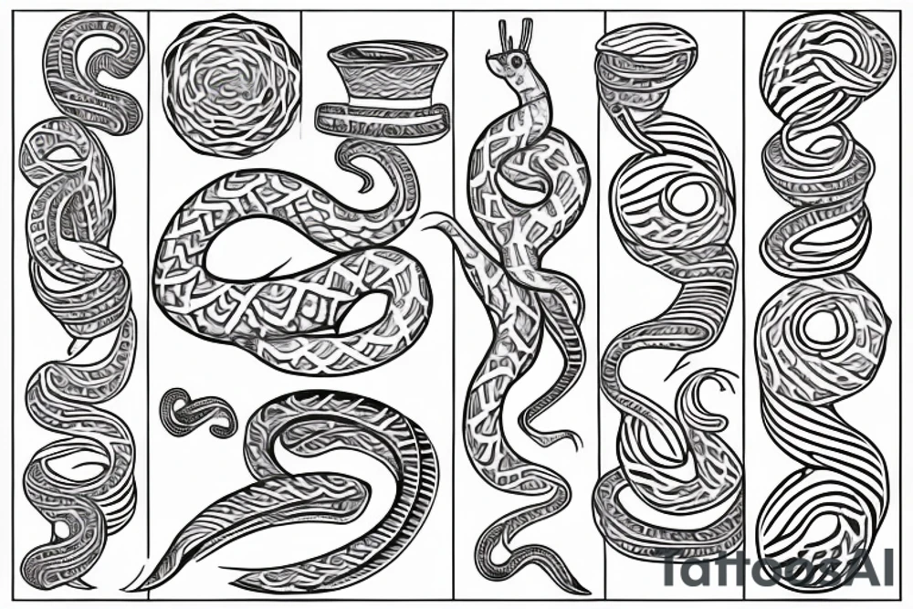 Slm snake zigzag tattoo idea