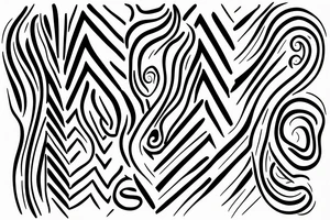 Slim snake zigzag tattoo idea