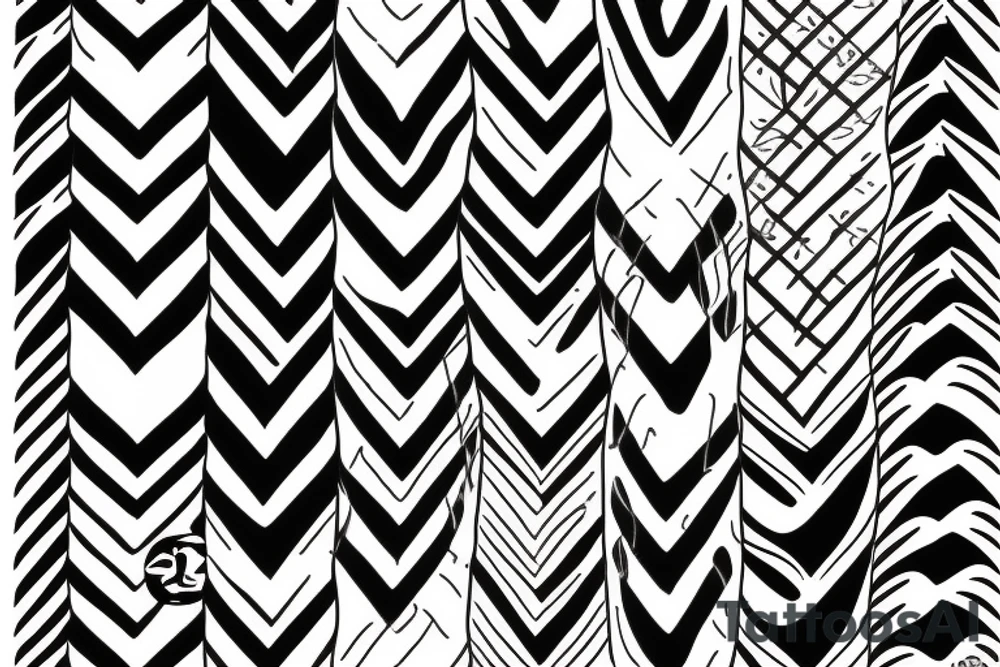 Slim snake zigzag tattoo idea