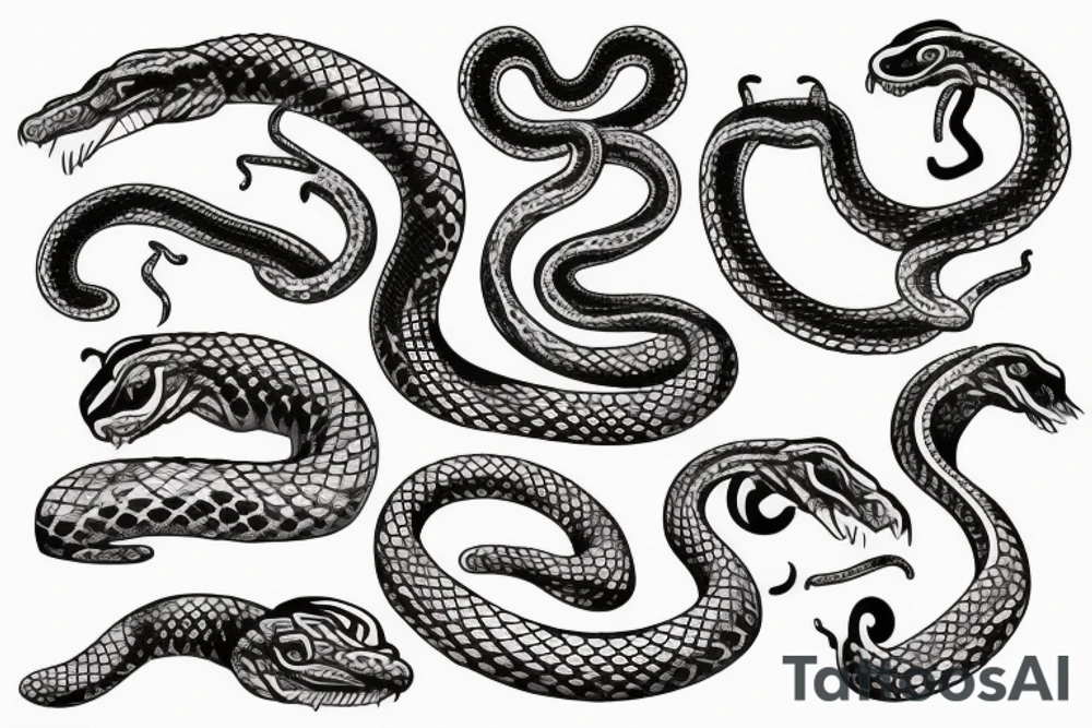 cool snake tattoo idea