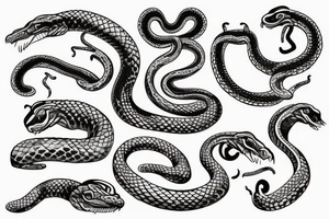 cool snake tattoo idea