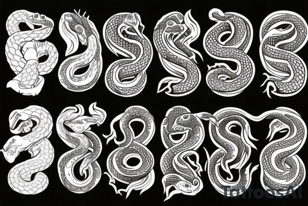 cool snake tattoo idea