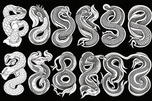cool snake tattoo idea