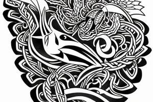 school of fish sleeve tattoo idea