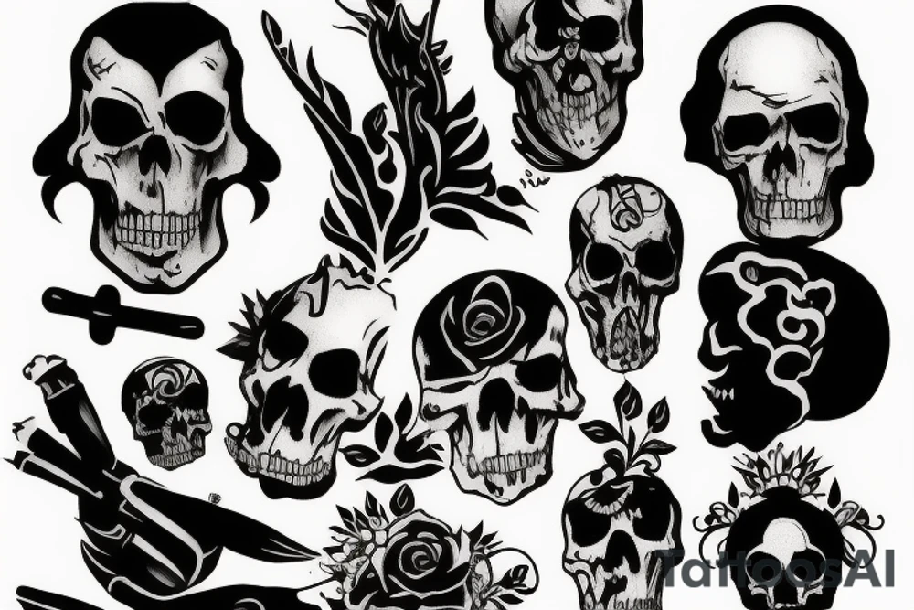 death rattle tattoo idea