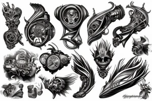 engine fire tattoo idea