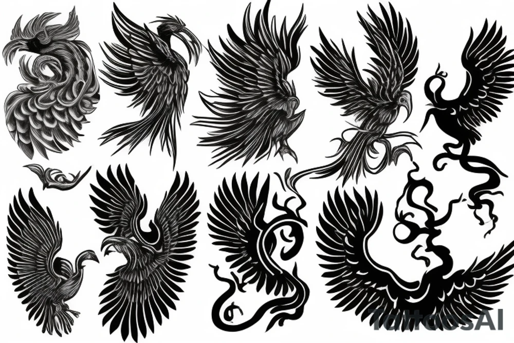 Lílium and phoenix tattoo idea