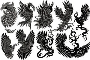 Lílium and phoenix tattoo idea