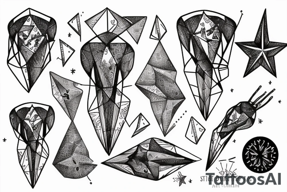 big dipper old atlas dotwork tattoo idea