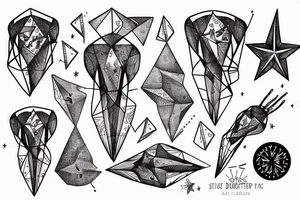 big dipper old atlas dotwork tattoo idea