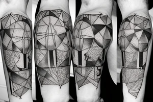 big dipper old atlas dotwork tattoo idea