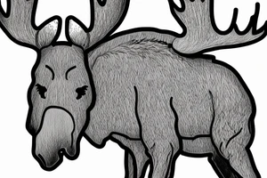 a large moose and a baby moose tattoo idea
