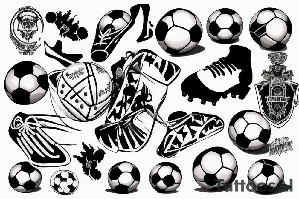A haunted soccer field tattoo idea