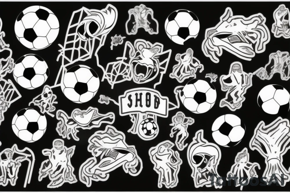 A haunted soccer field tattoo idea