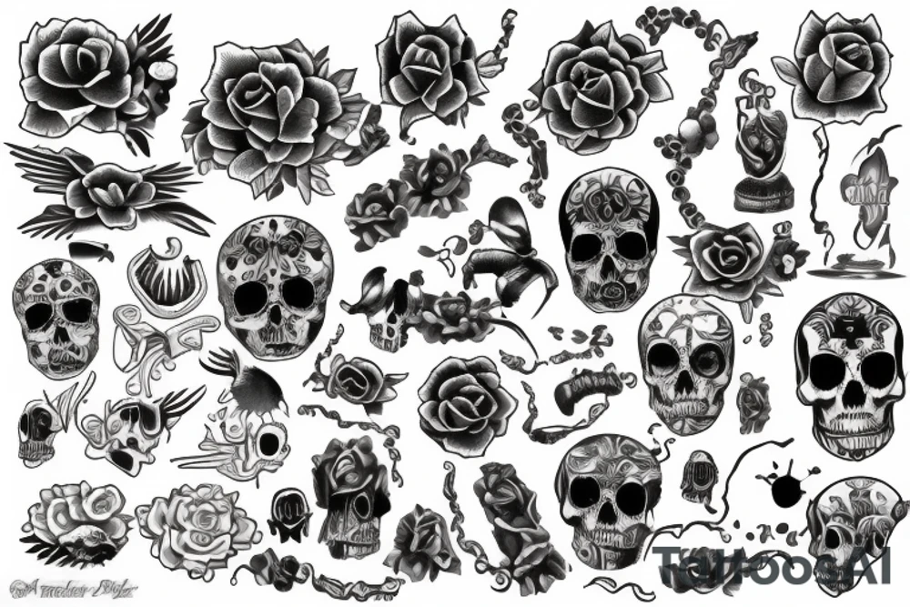Life, death, Mexican tattoo idea