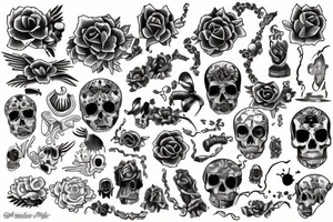 Life, death, Mexican tattoo idea