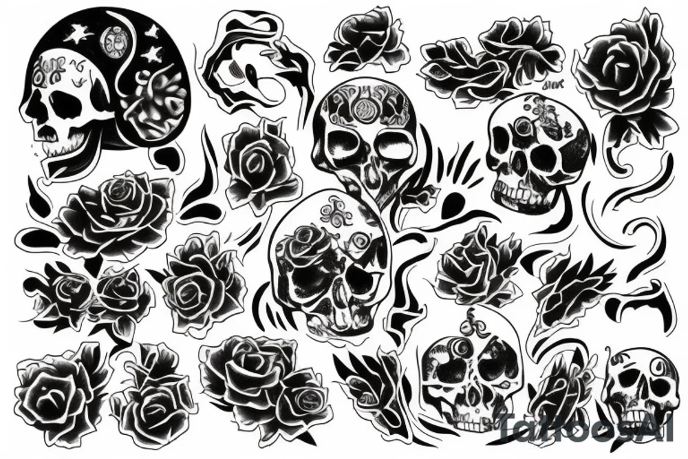 Life, death, Mexican tattoo idea