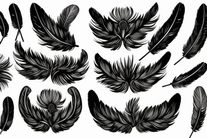 Angels feathers life death tattoo idea