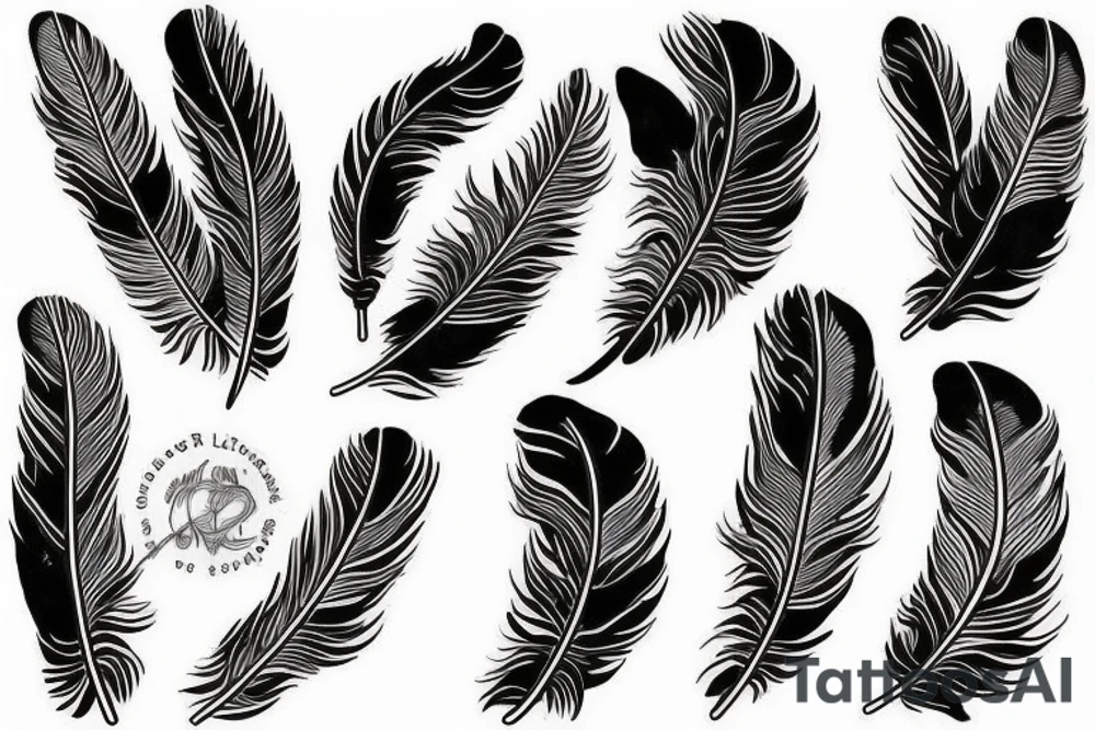 Angels feathers life death tattoo idea