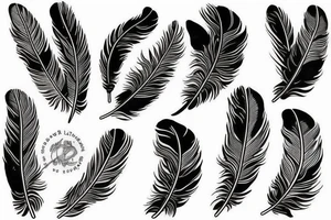 Angels feathers life death tattoo idea