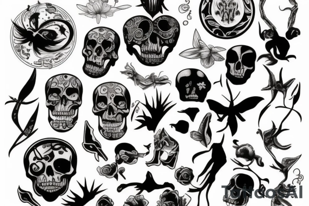 Life and death tattoo idea