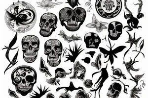 Life and death tattoo idea