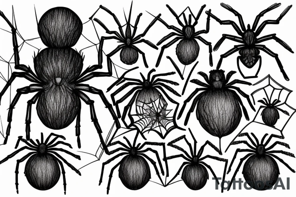Realistic spider tattoo idea