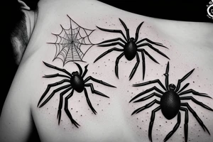 Realistic spider tattoo idea
