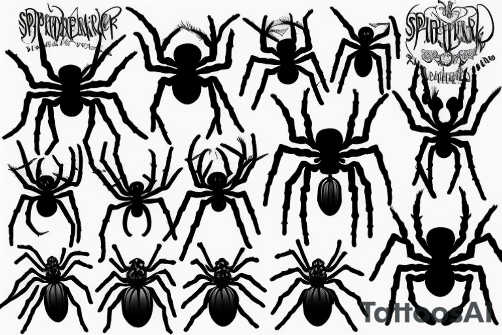 Realistic spider tattoo idea