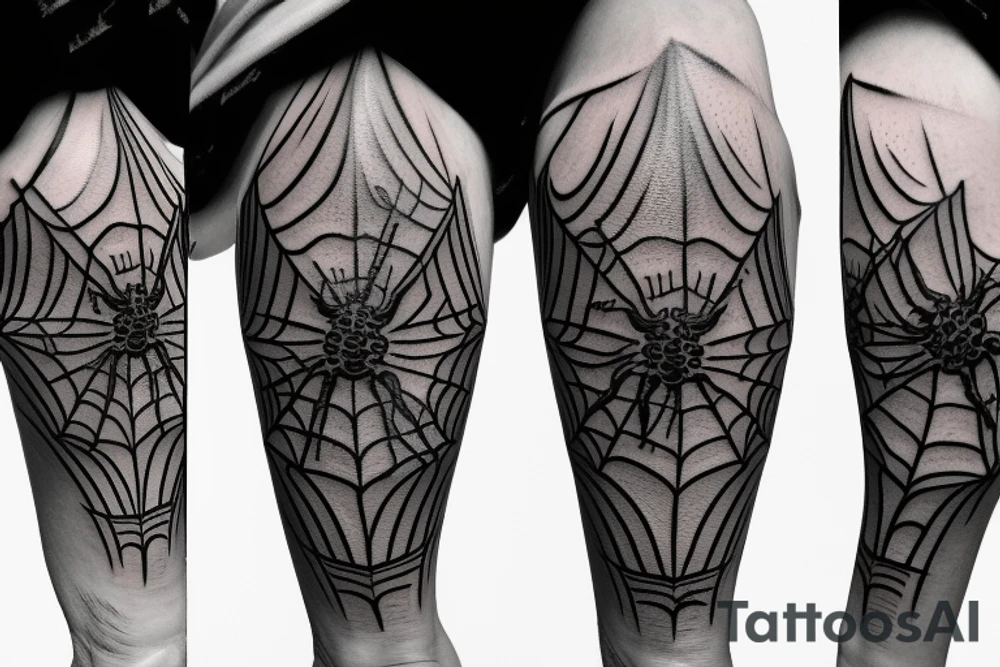 Realistic spider tattoo idea
