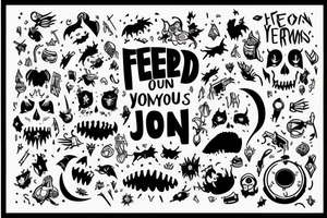 Feed your demons on a schedule tattoo idea