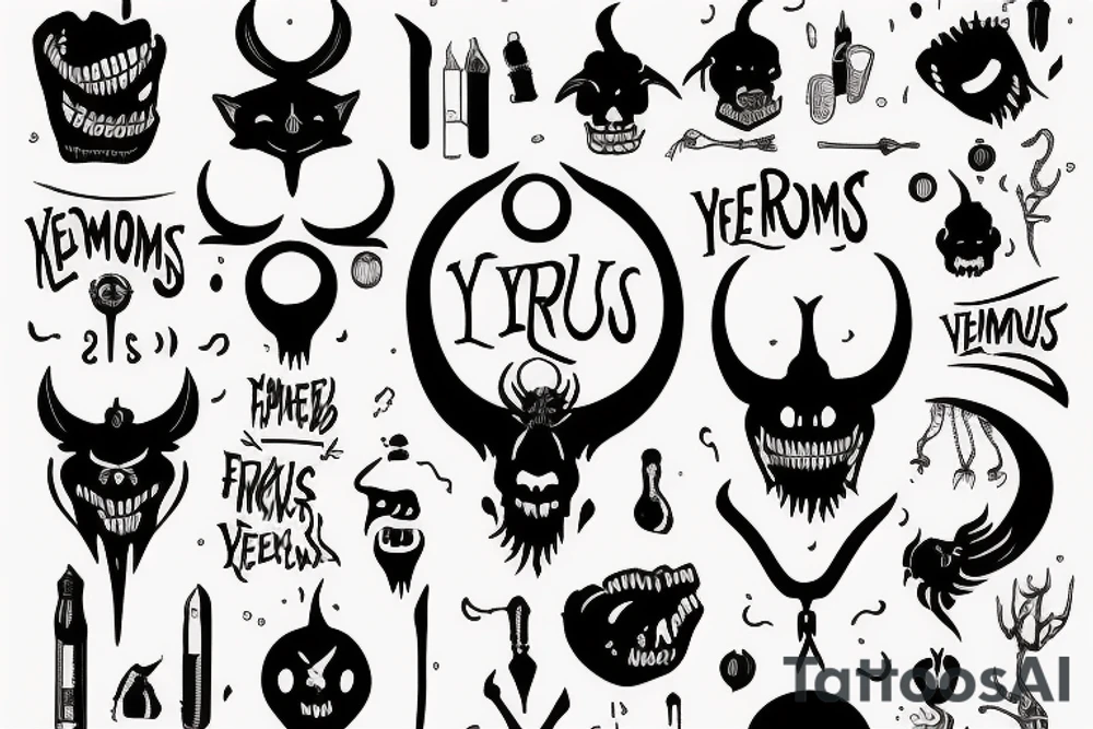 Feed your demons on a schedule tattoo idea