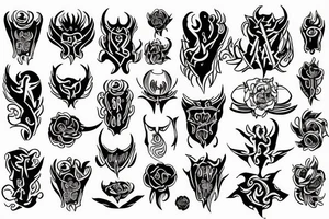 satan flower tattoo idea