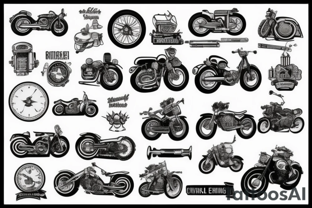 Civil Engineering and motorcycles tattoo idea