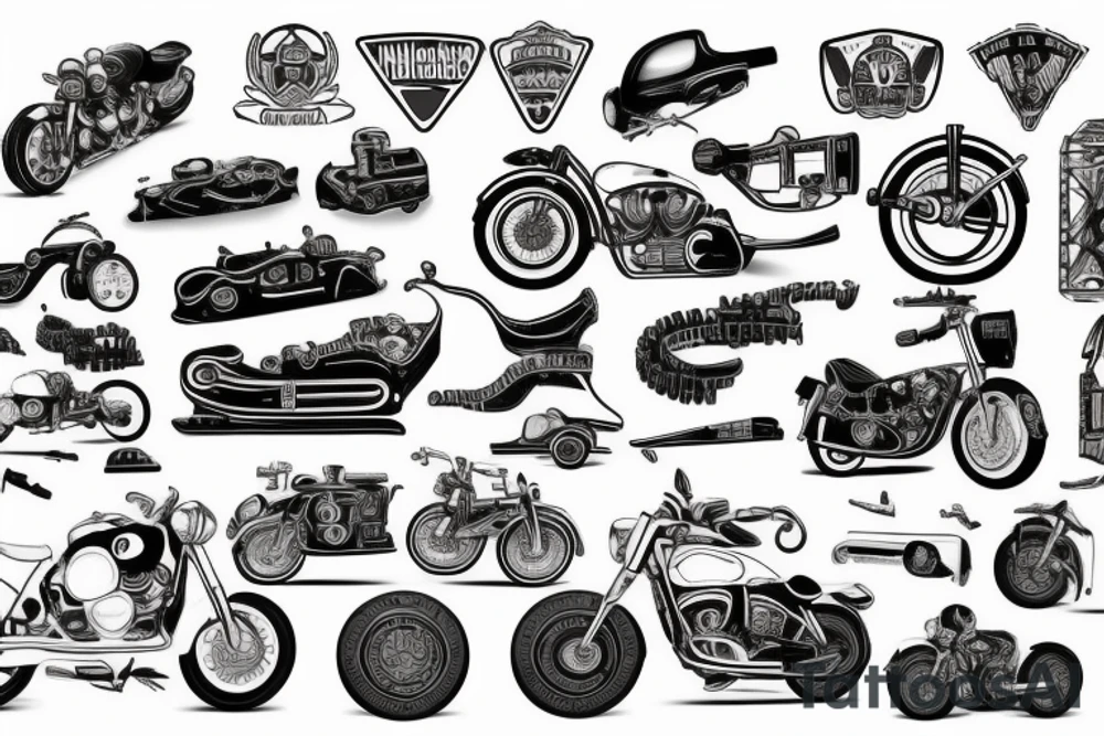 Civil Engineering and motorcycles tattoo idea