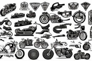 Civil Engineering and motorcycles tattoo idea