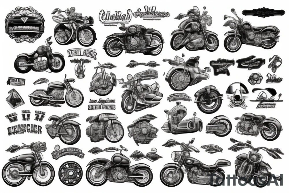 Civil Engineering and motorcycles tattoo idea